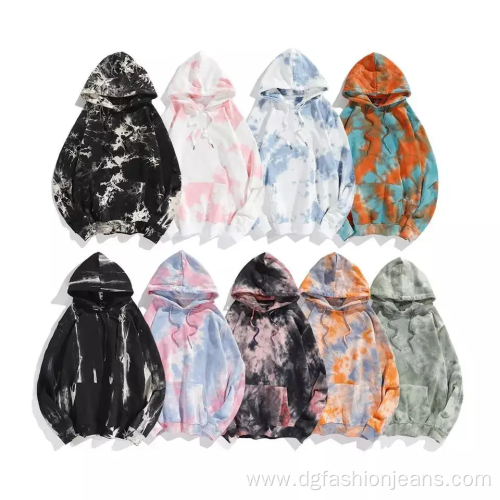 Sweatwear Tye Dye Mens Cotton Pullover Hoodie